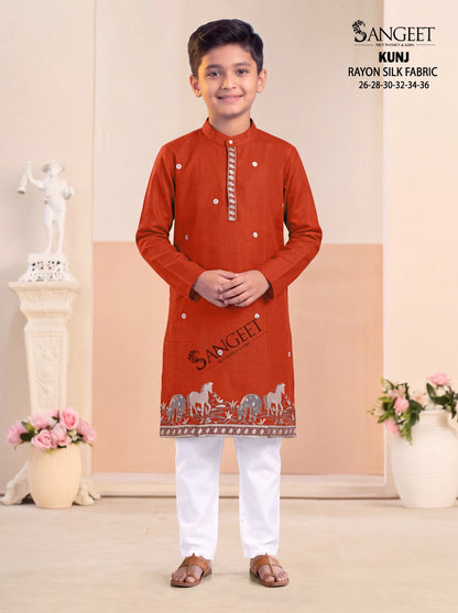 Kunj Sangeet Rayon Boys Kurta Supplier Ahmedabad