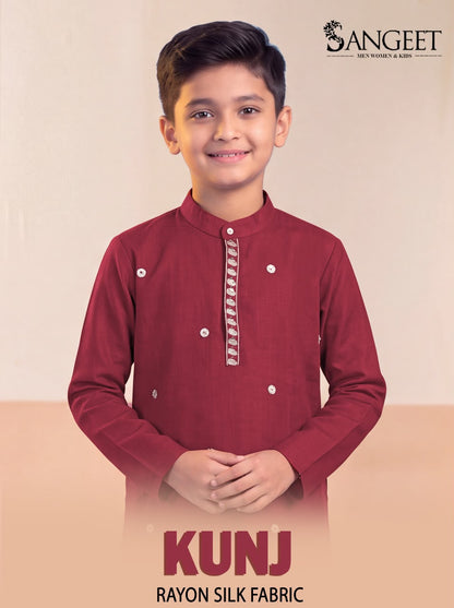 Kunj Sangeet Rayon Boys Kurta Supplier Ahmedabad