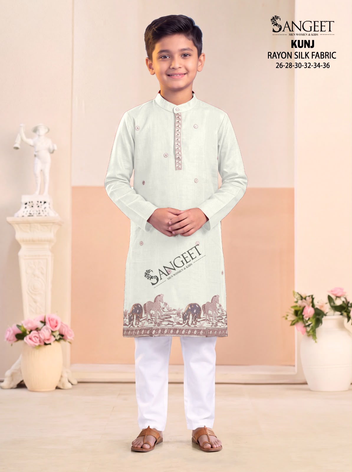 Kunj Sangeet Rayon Boys Kurta Supplier Ahmedabad