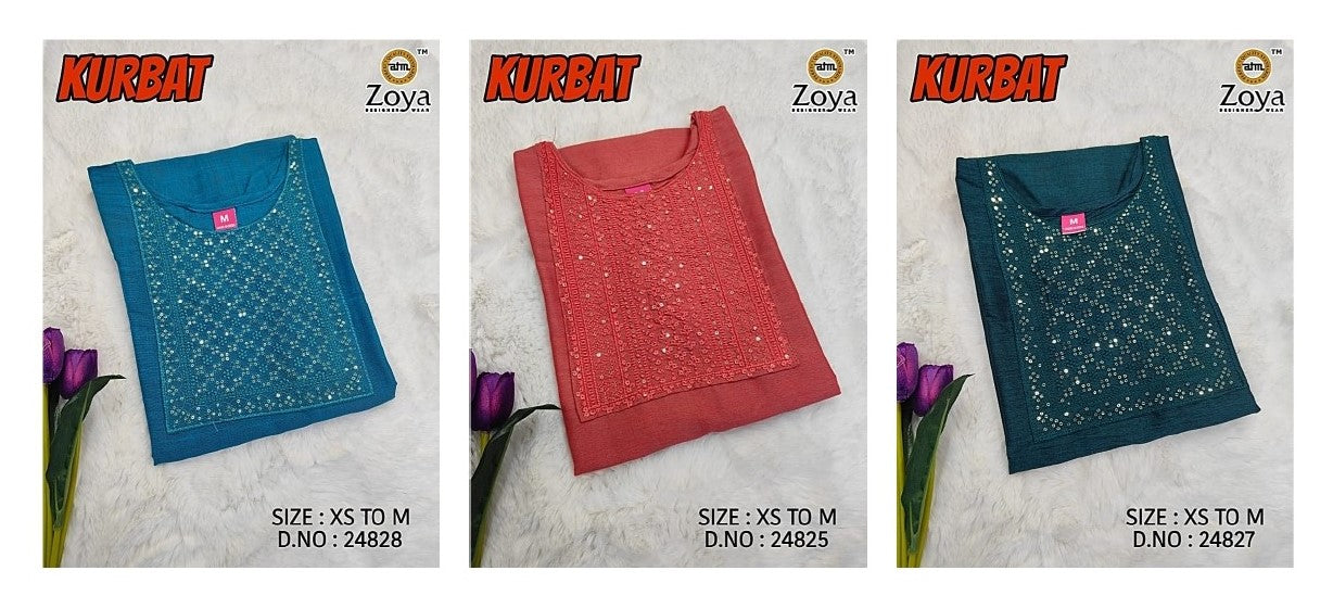Kurbat 23 Zoya 2 Tone Kurtis Exporter India
