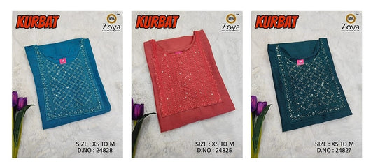 Kurbat 23 Zoya 2 Tone Kurtis Exporter India