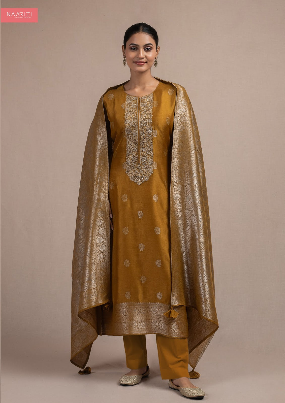 Kurpeen Naariti Silk Jacquard Pant Style Suits Manufacturer Ahmedabad