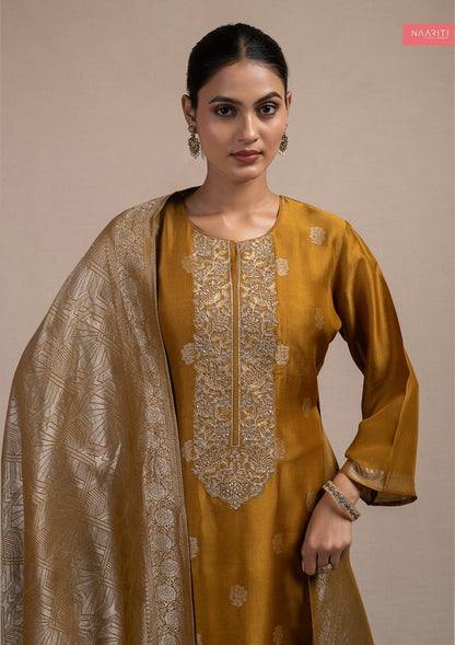 Kurpeen Naariti Silk Jacquard Pant Style Suits Manufacturer Ahmedabad