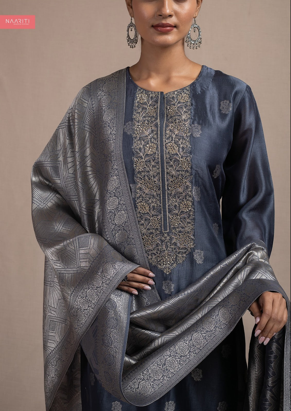 Kurpeen Naariti Silk Jacquard Pant Style Suits Manufacturer Ahmedabad