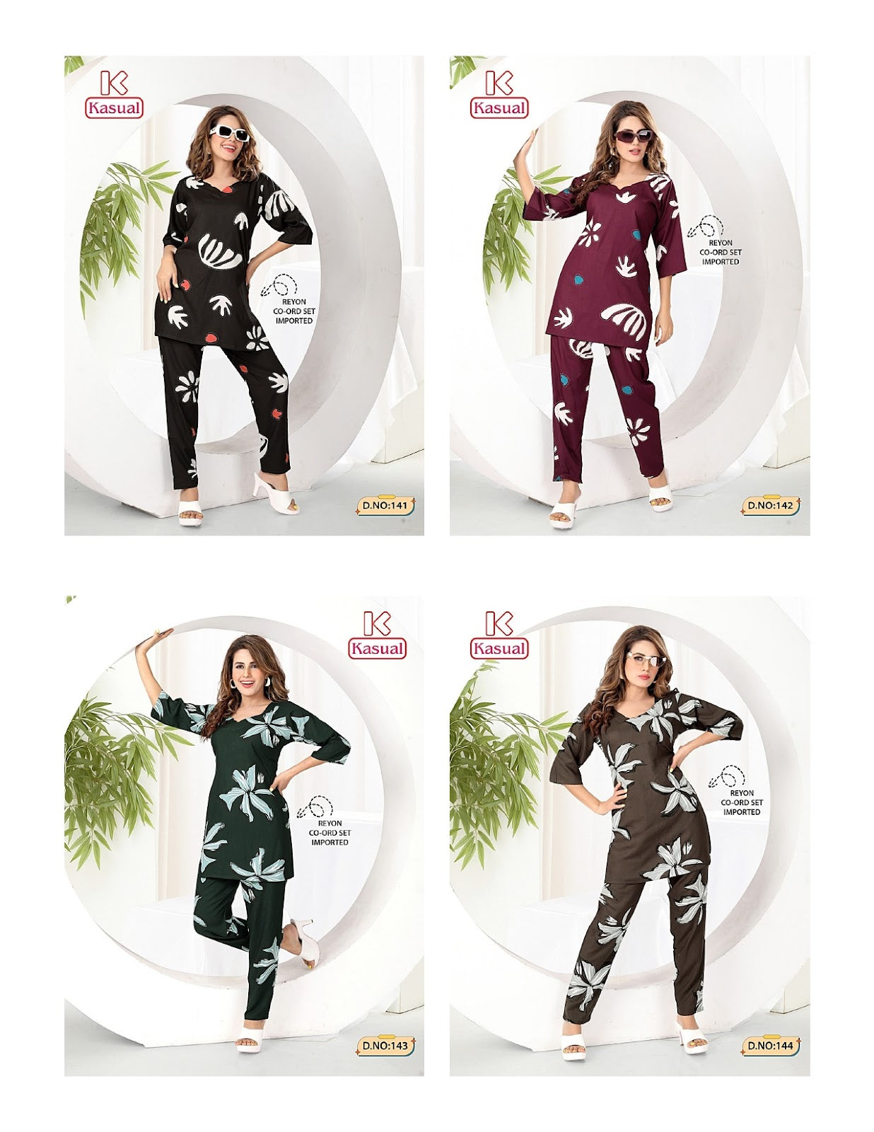 Kurta Style 1011 Kasual Reyon Co Ord Set Supplier Gujarat