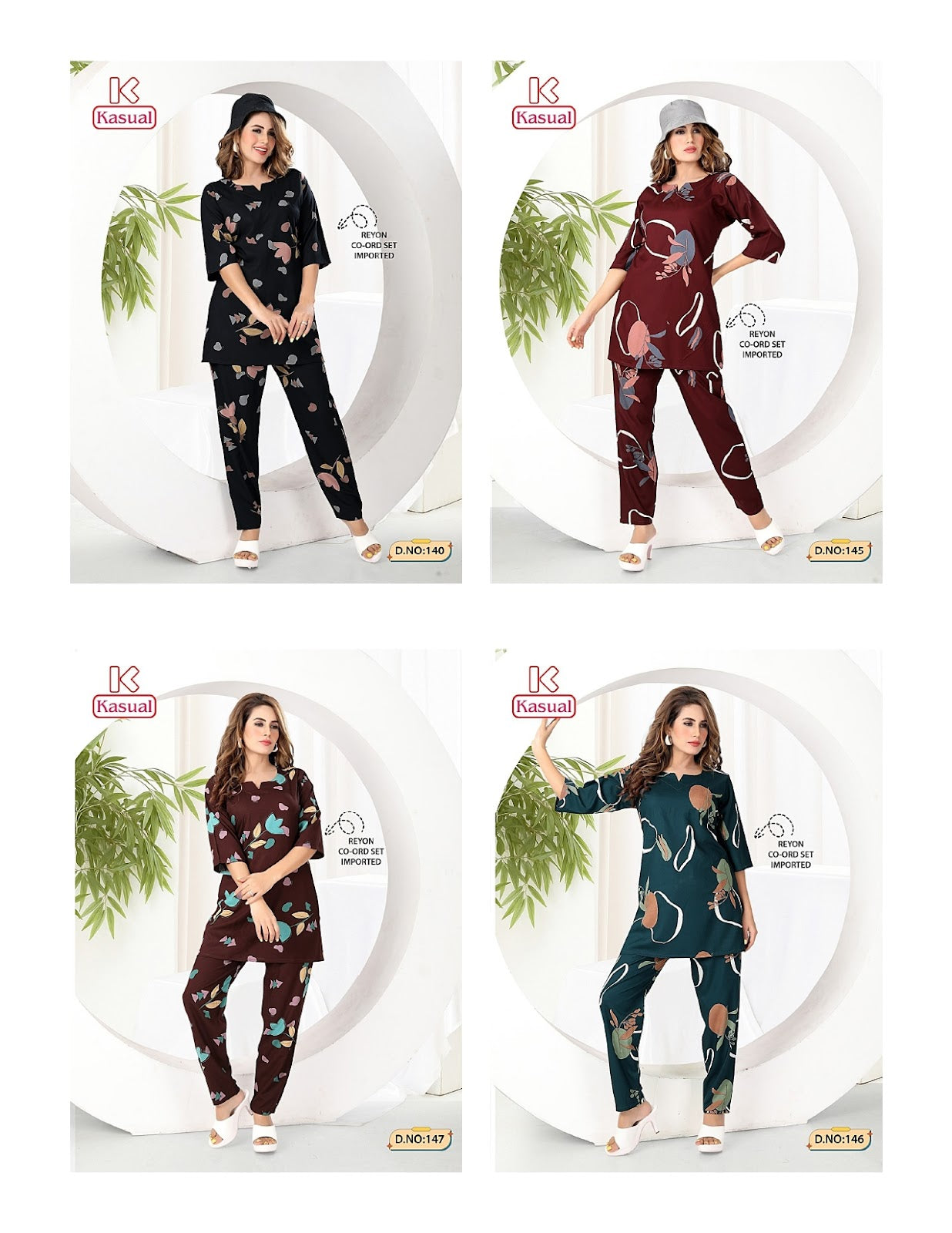 Kurta Style 1011 Kasual Reyon Co Ord Set Supplier Gujarat