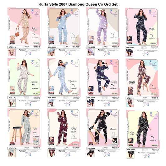 Kurta Style 2807 Diamond Queen Reyon Co Ord Set Manufacturer India