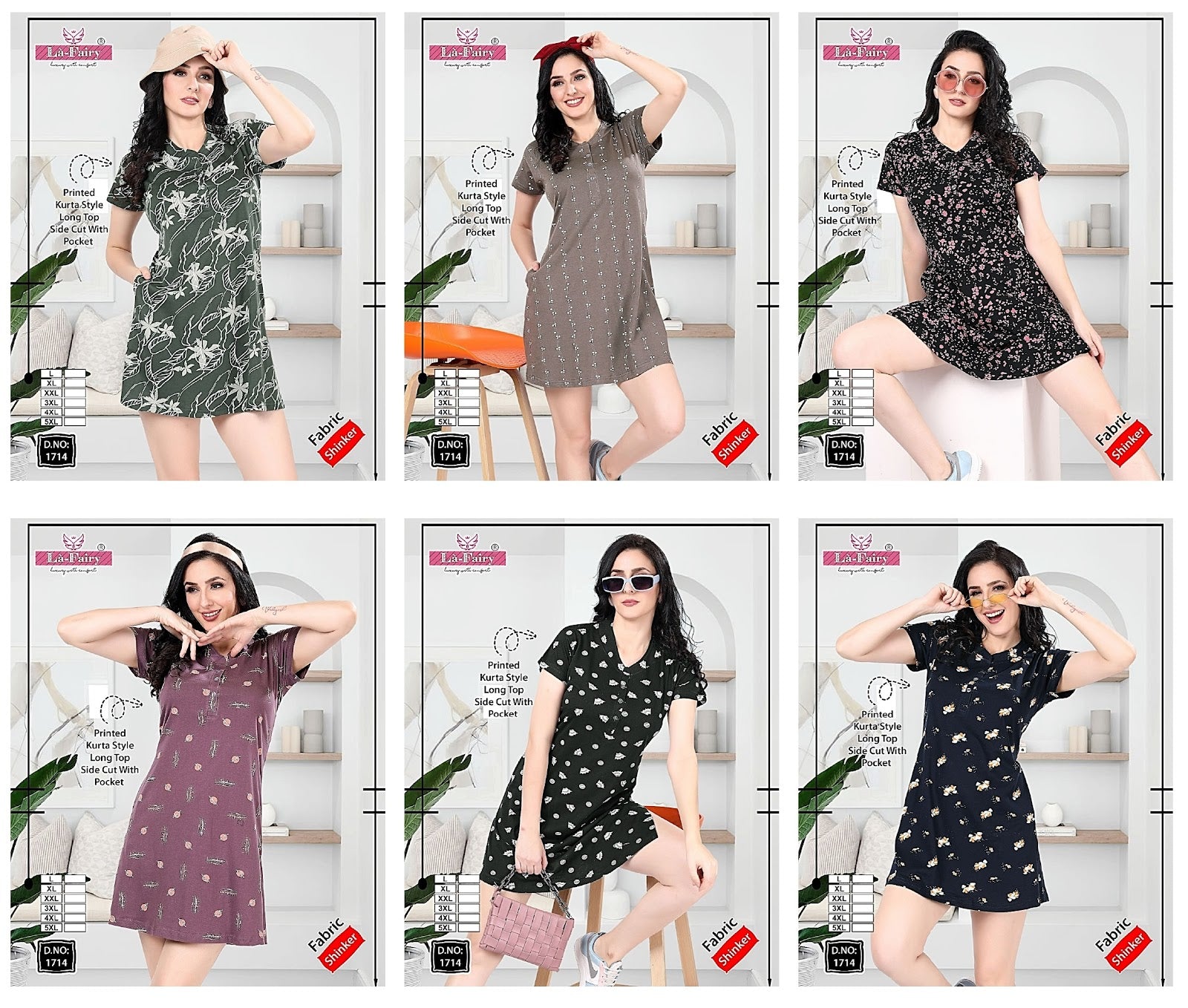 Kurta Style Design 1714 La Fairy Sinker Designer Long Top Wholesaler Gujarat