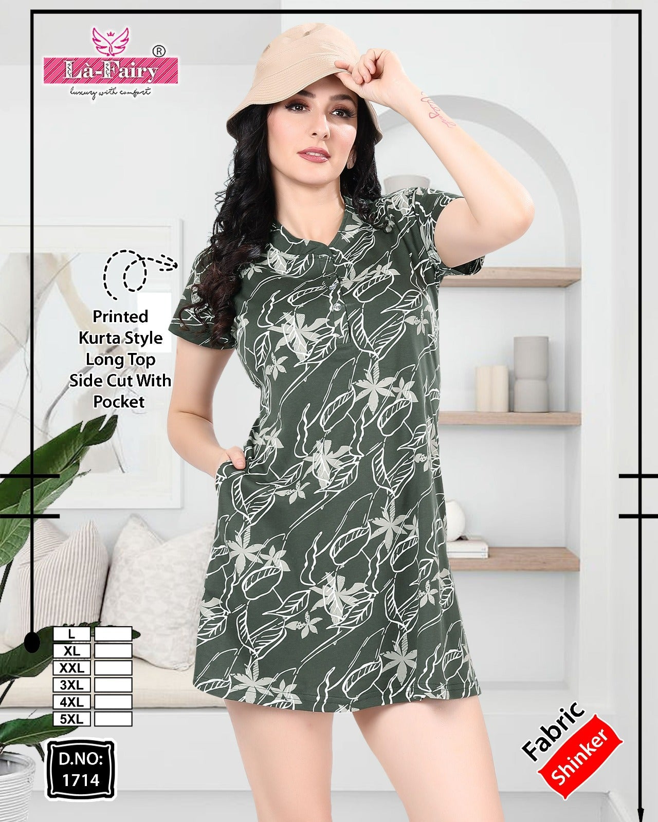 Kurta Style Design 1714 La Fairy Sinker Designer Long Top Wholesaler Gujarat