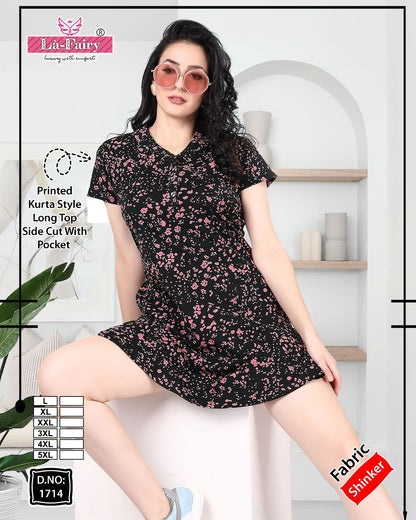 Kurta Style Design 1714 La Fairy Sinker Designer Long Top Wholesaler Gujarat