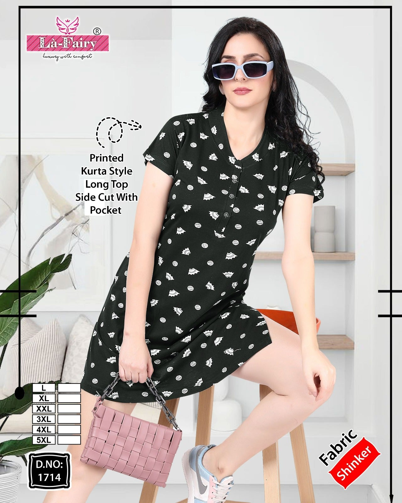 Kurta Style Design 1714 La Fairy Sinker Designer Long Top Wholesaler Gujarat