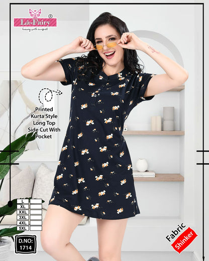 Kurta Style Design 1714 La Fairy Sinker Designer Long Top Wholesaler Gujarat