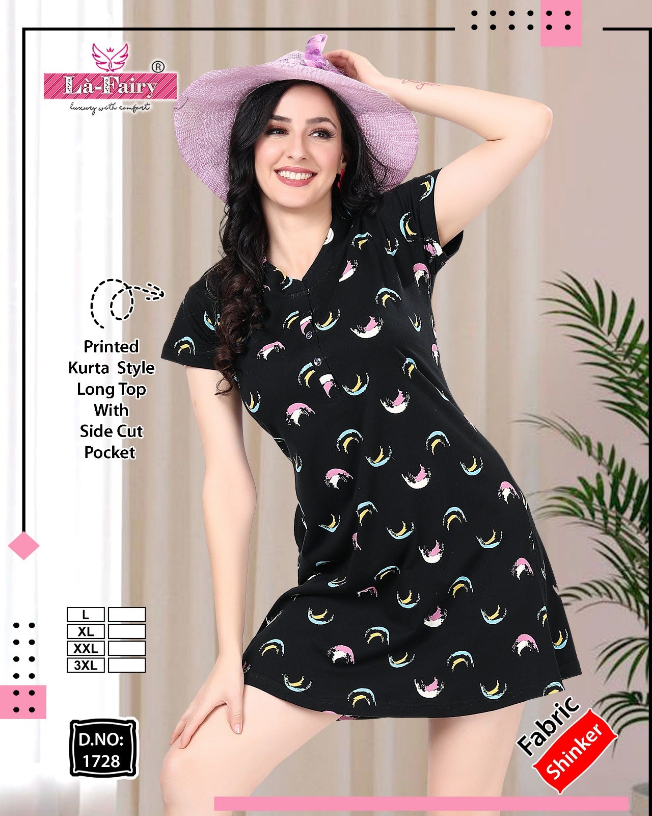 Kurta Style Design 1728 La Fairy Sinker Designer Long Top Manufacturer India