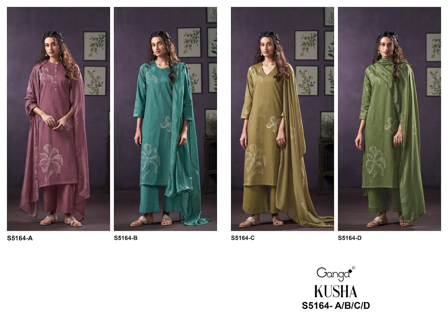 Kusha S5164 Ganga Corduroy Pant Style Suits Exporter India