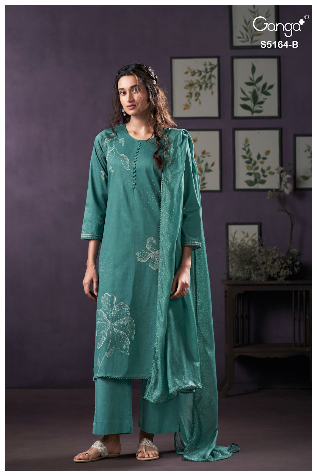Kusha S5164 Ganga Corduroy Pant Style Suits Exporter India