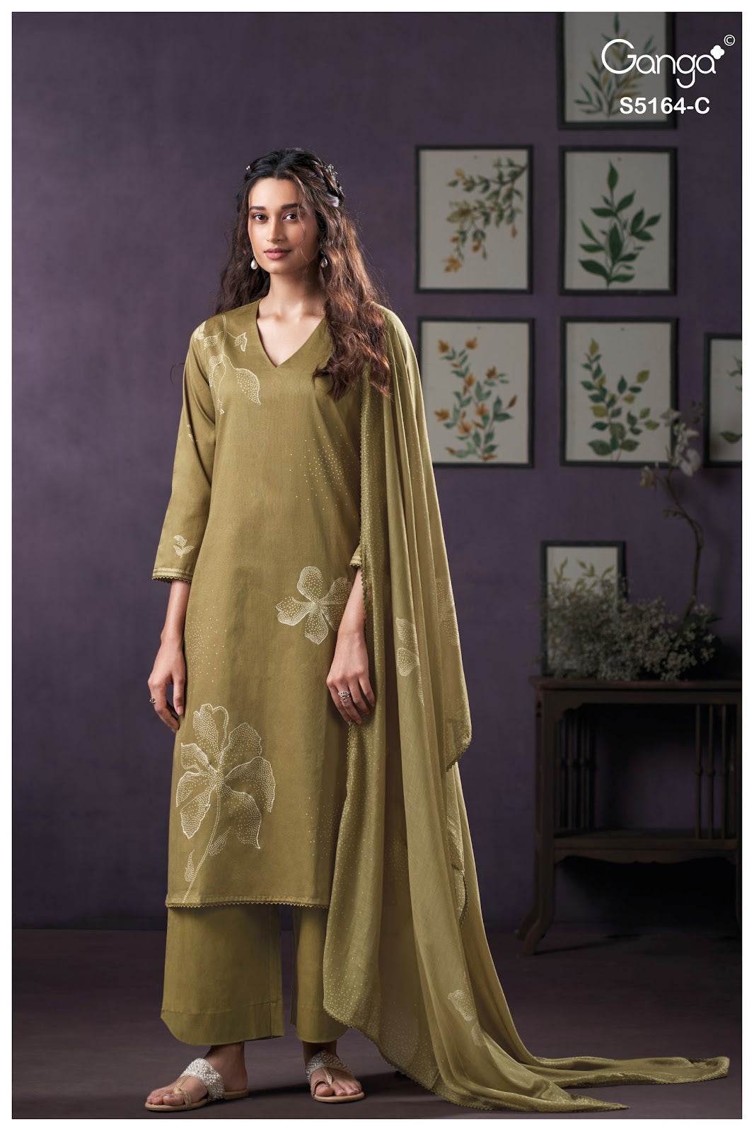 Kusha S5164 Ganga Corduroy Pant Style Suits Exporter India