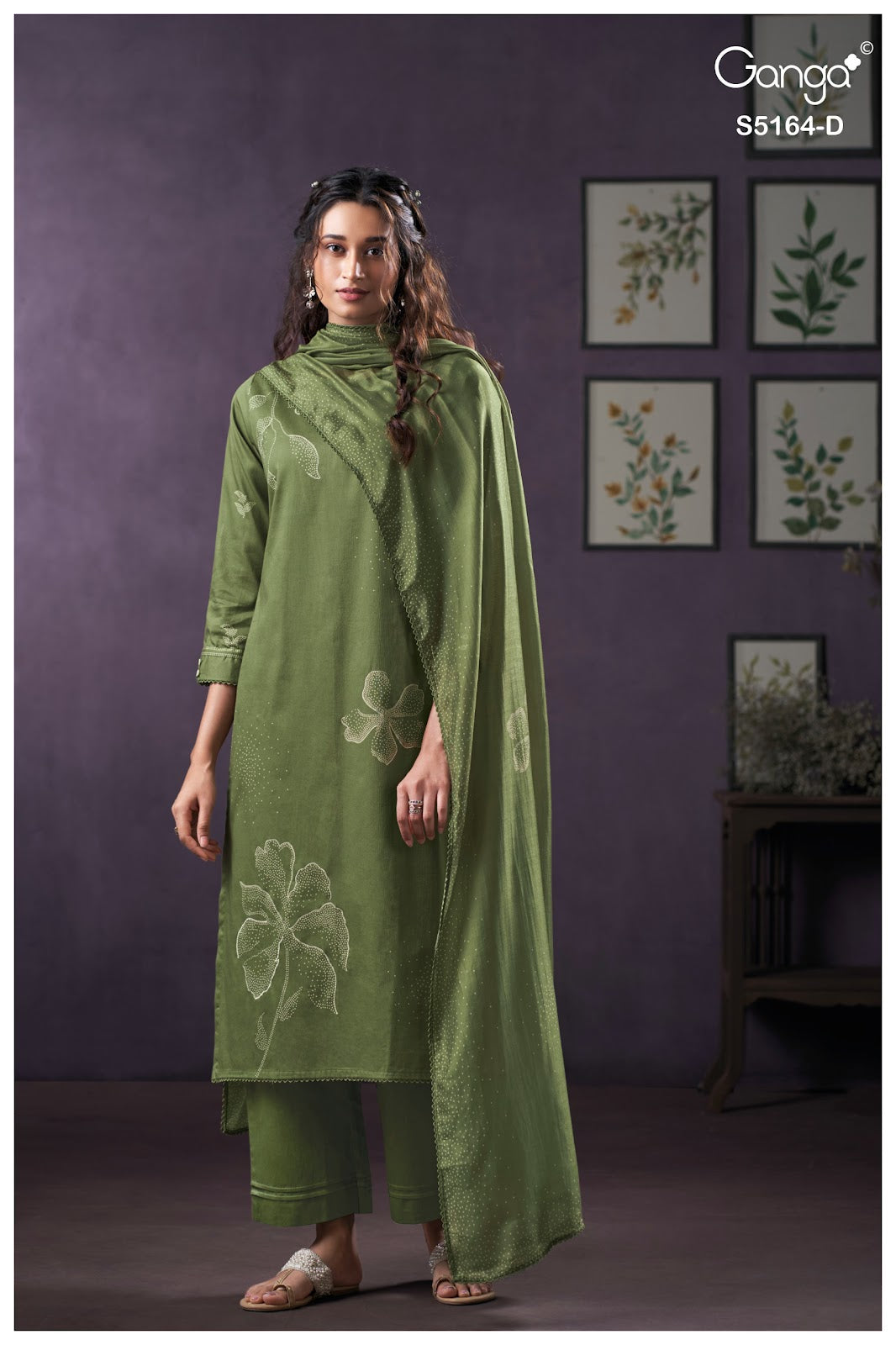 Kusha S5164 Ganga Corduroy Pant Style Suits Exporter India