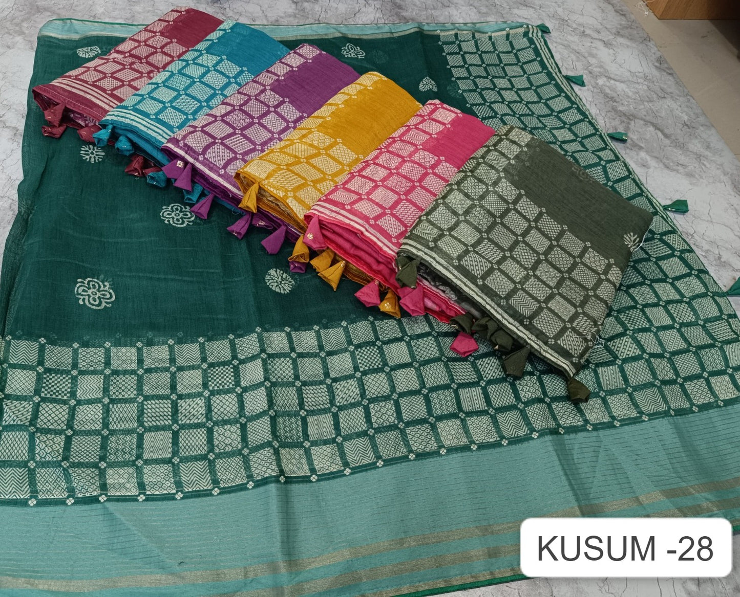 Kusum 28 Kalpveli Soft Cotton Sarees Wholesaler Ahmedabad
