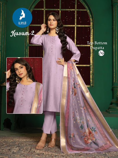 Kusum 2 Kaya Vertican Readymade Pant Style Suits Manufacturer Ahmedabad