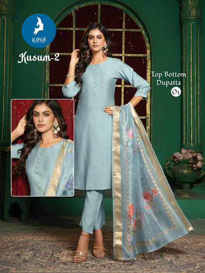 Kusum 2 Kaya Vertican Readymade Pant Style Suits Manufacturer Ahmedabad
