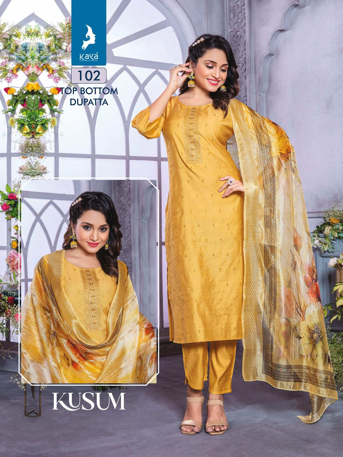 Kusum Kaya Vetican Readymade Pant Style Suits Supplier Gujarat