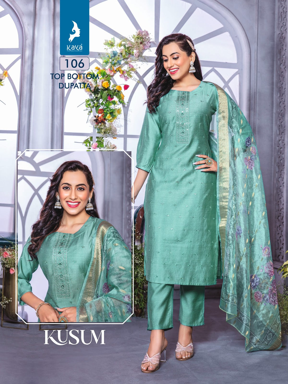 Kusum Kaya Vetican Readymade Pant Style Suits Supplier Gujarat