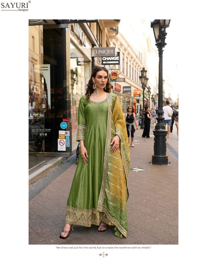 Kusum Sayuri Pure Viscose Gown Dupatta Set Supplier Ahmedabad