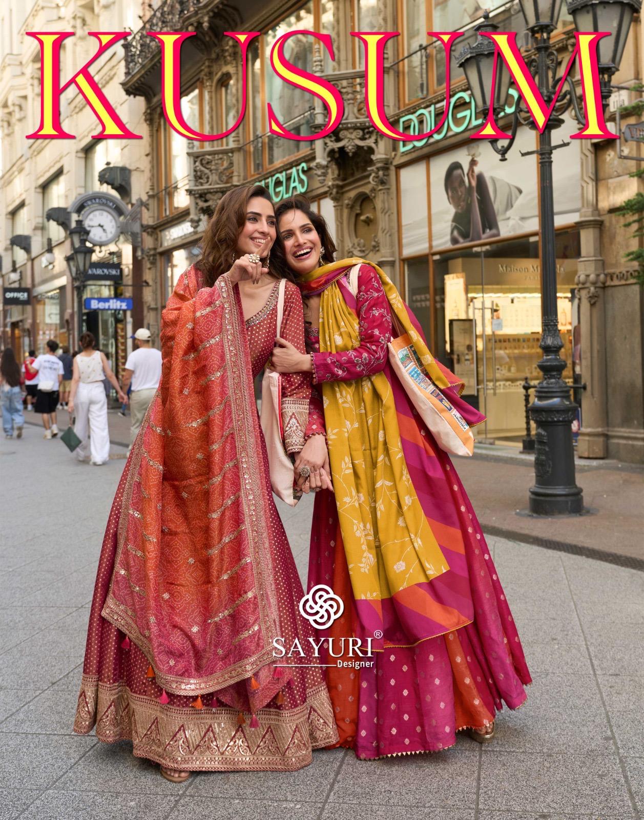Kusum Sayuri Pure Viscose Gown Dupatta Set Supplier Ahmedabad
