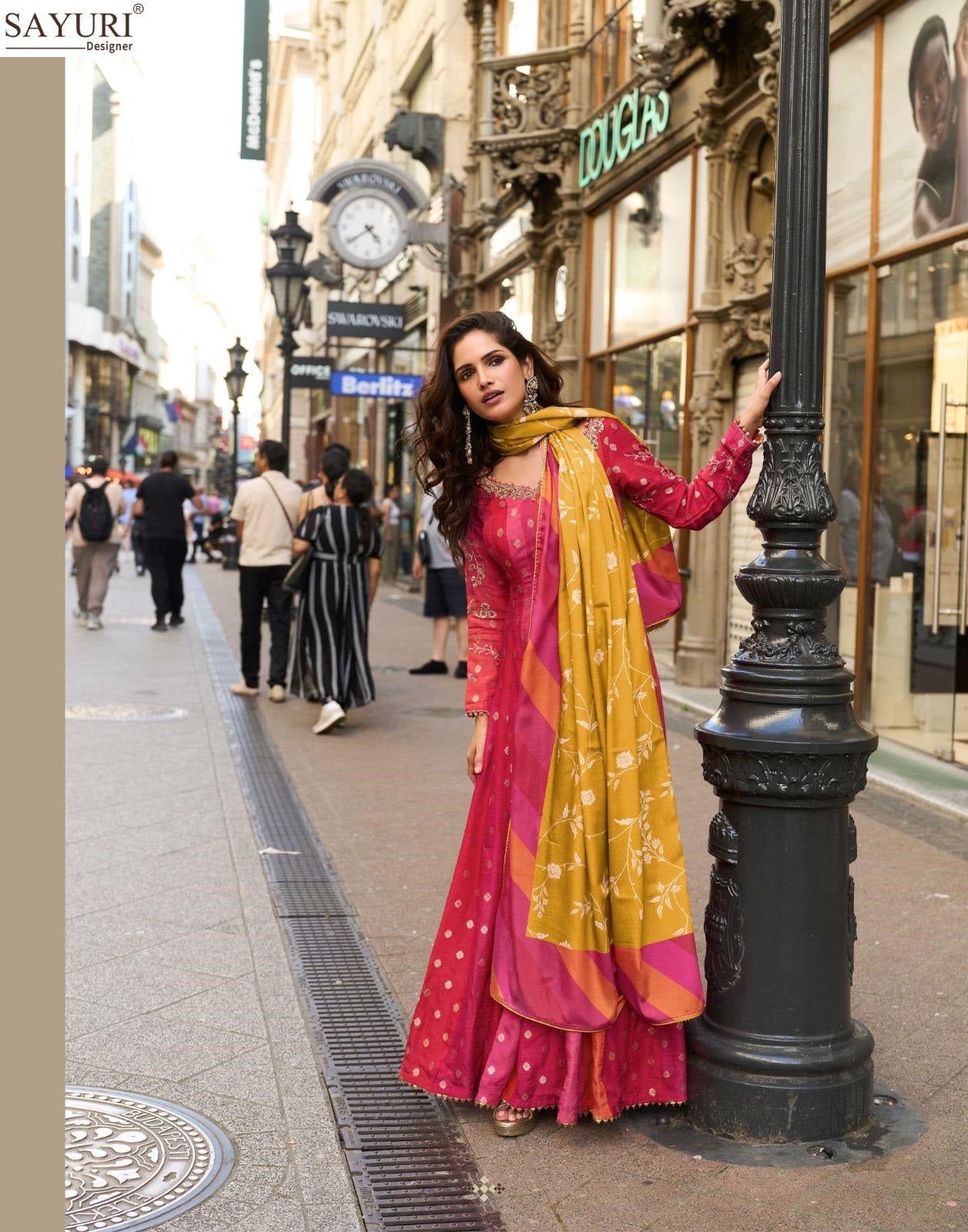 Kusum Sayuri Pure Viscose Gown Dupatta Set Supplier Ahmedabad