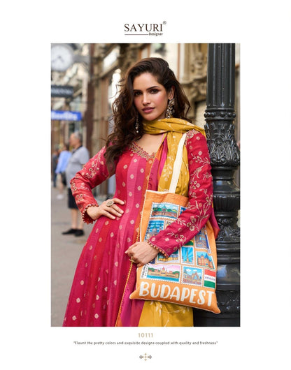 Kusum Sayuri Pure Viscose Gown Dupatta Set Supplier Ahmedabad