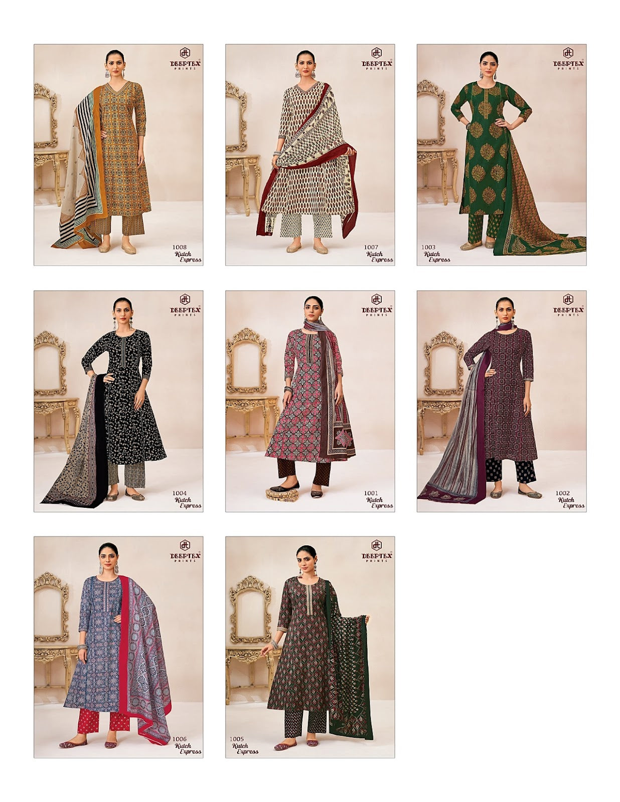 Kutch Express Deeptex Prints Cotton Readymade Anarkali Suits Wholesale Rate