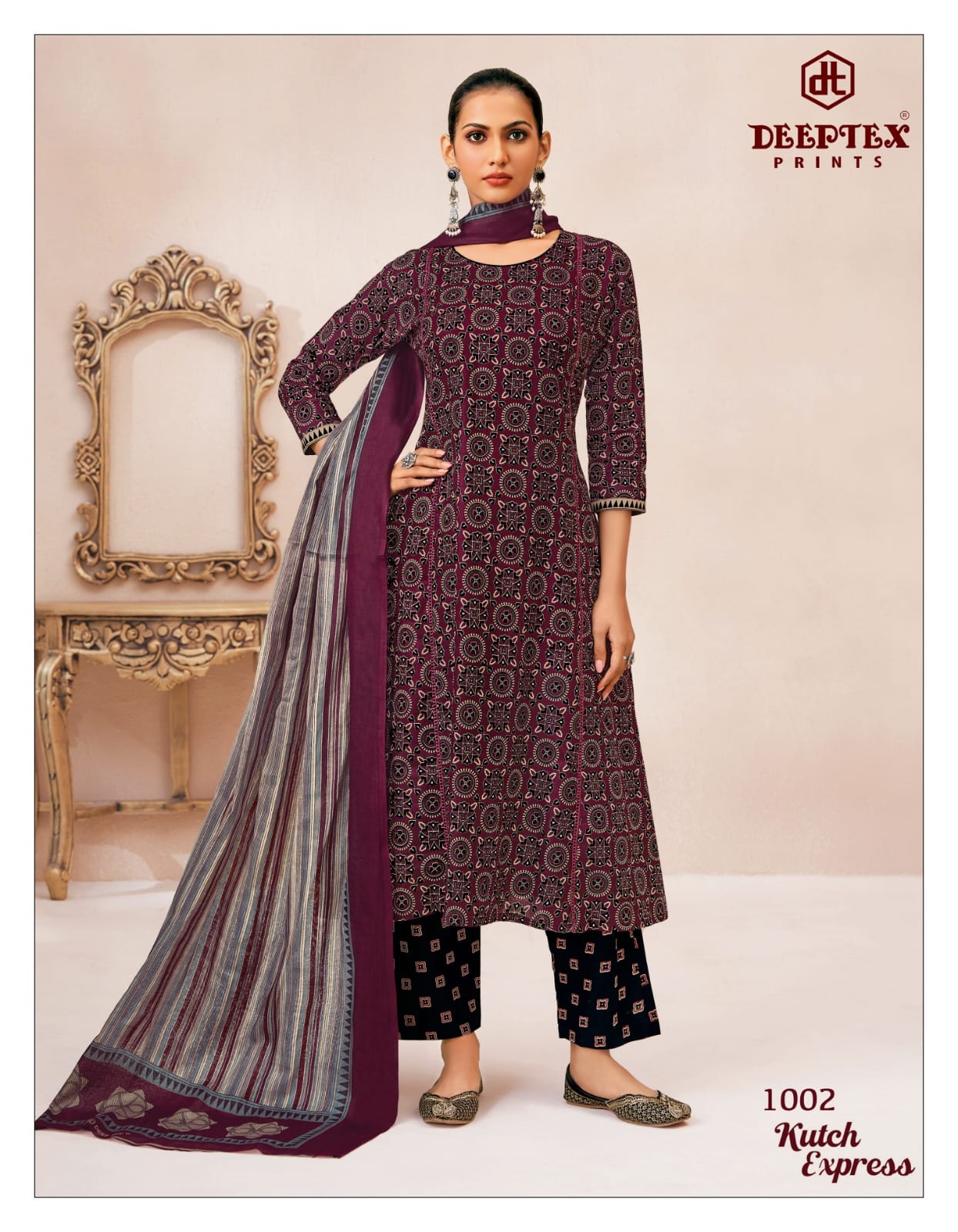 Kutch Express Deeptex Prints Cotton Readymade Anarkali Suits Wholesale Rate