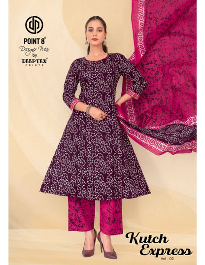 Kutch Express Vol 2 Point 8 Deeptex Prints Cotton Readymade Anarkali Suits Wholesaler India