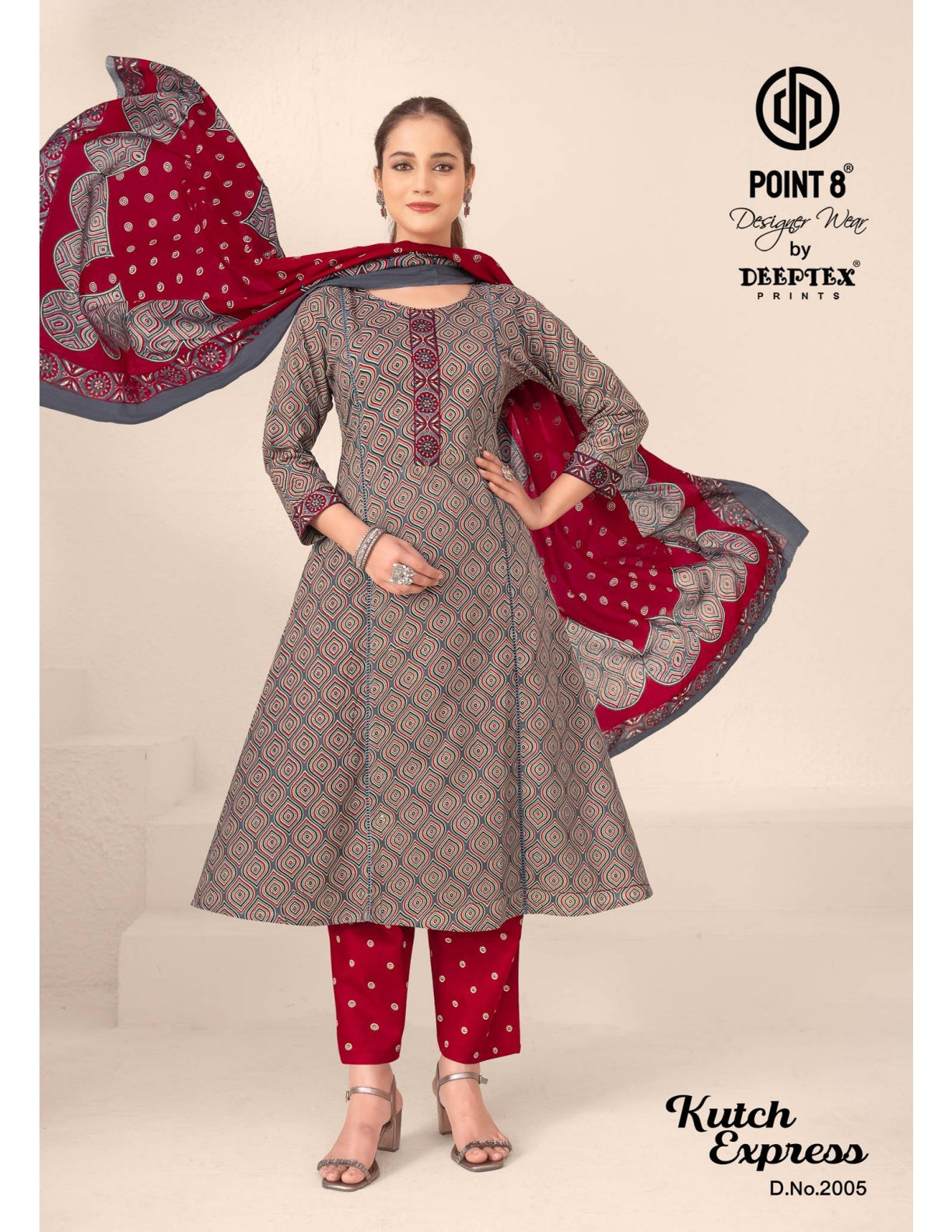 Kutch Express Vol 2 Point 8 Deeptex Prints Cotton Readymade Anarkali Suits Wholesaler India