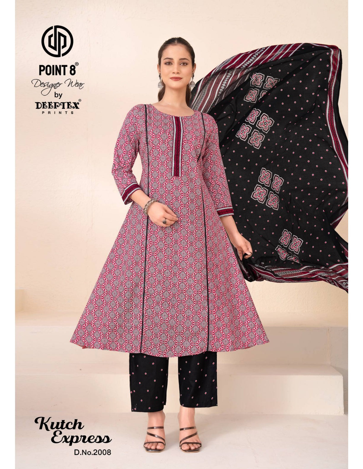 Kutch Express Vol 2 Point 8 Deeptex Prints Cotton Readymade Anarkali Suits Wholesaler India