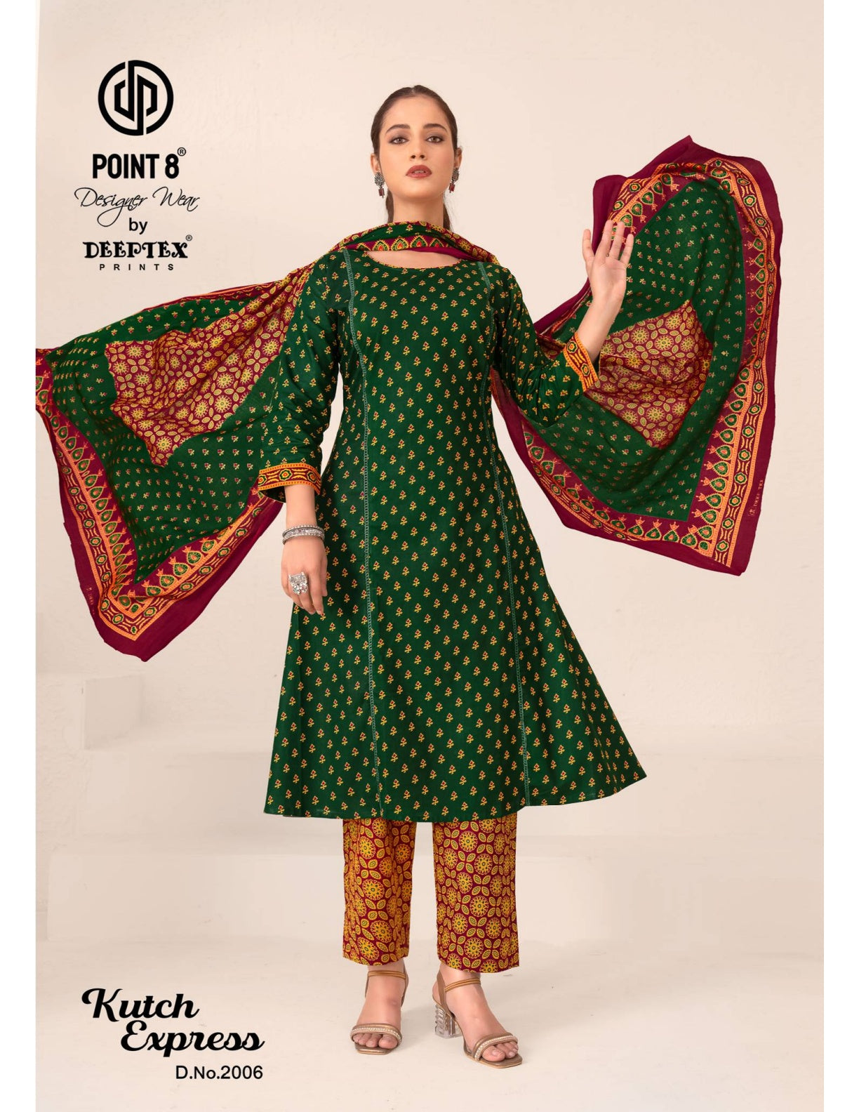 Kutch Express Vol 2 Point 8 Deeptex Prints Cotton Readymade Anarkali Suits Wholesaler India