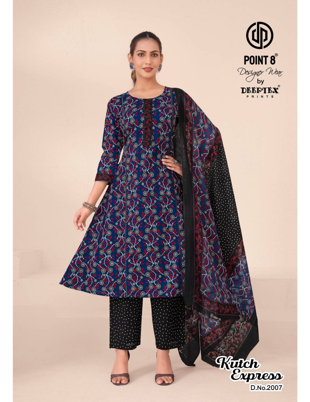 Kutch Express Vol 2 Point 8 Deeptex Prints Cotton Readymade Anarkali Suits Wholesaler India