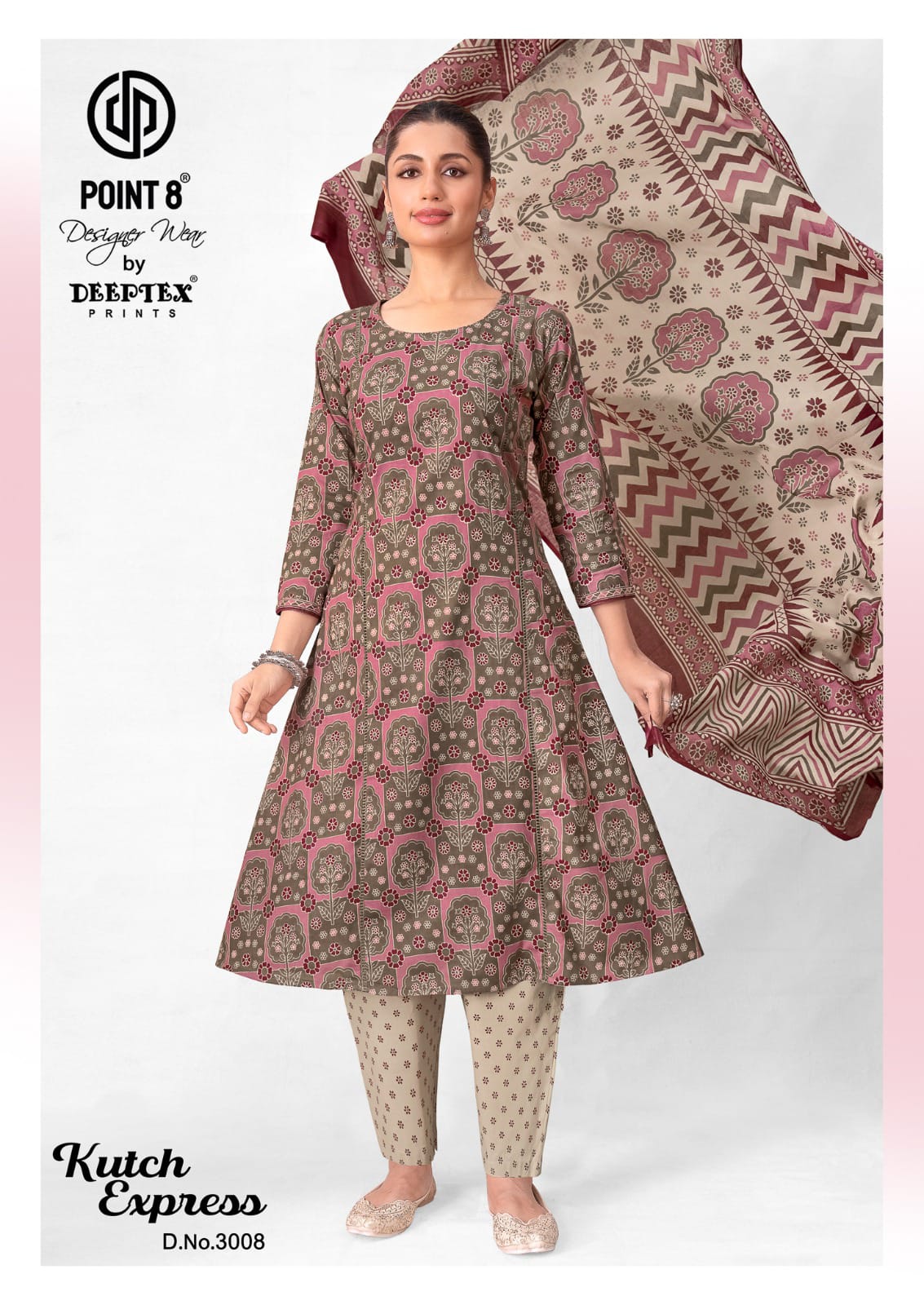 Kutch Express Vol 3 Point 8 Deeptex Prints Cotton Readymade Anarkali Suits Supplier