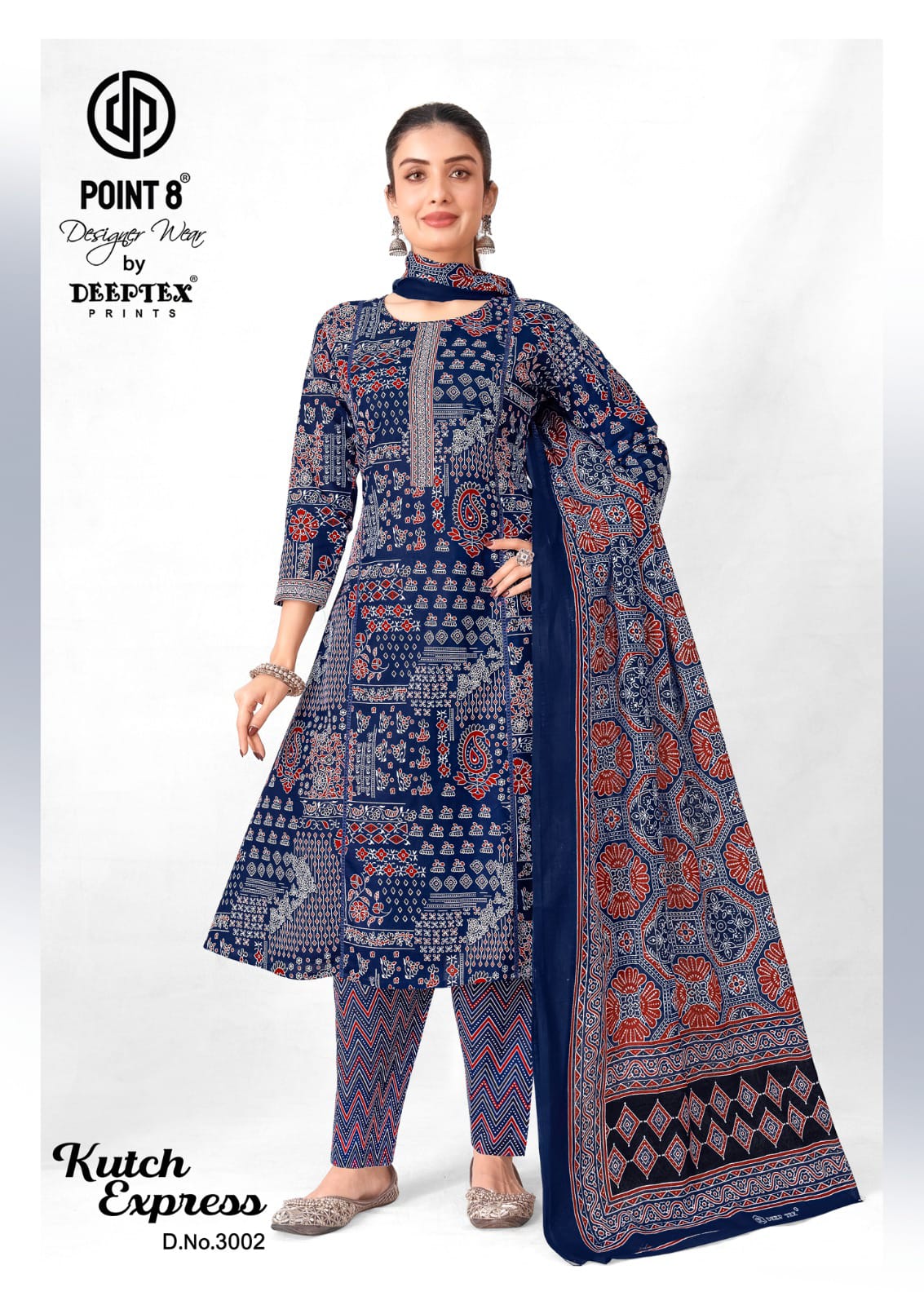 Kutch Express Vol 3 Point 8 Deeptex Prints Cotton Readymade Anarkali Suits Supplier