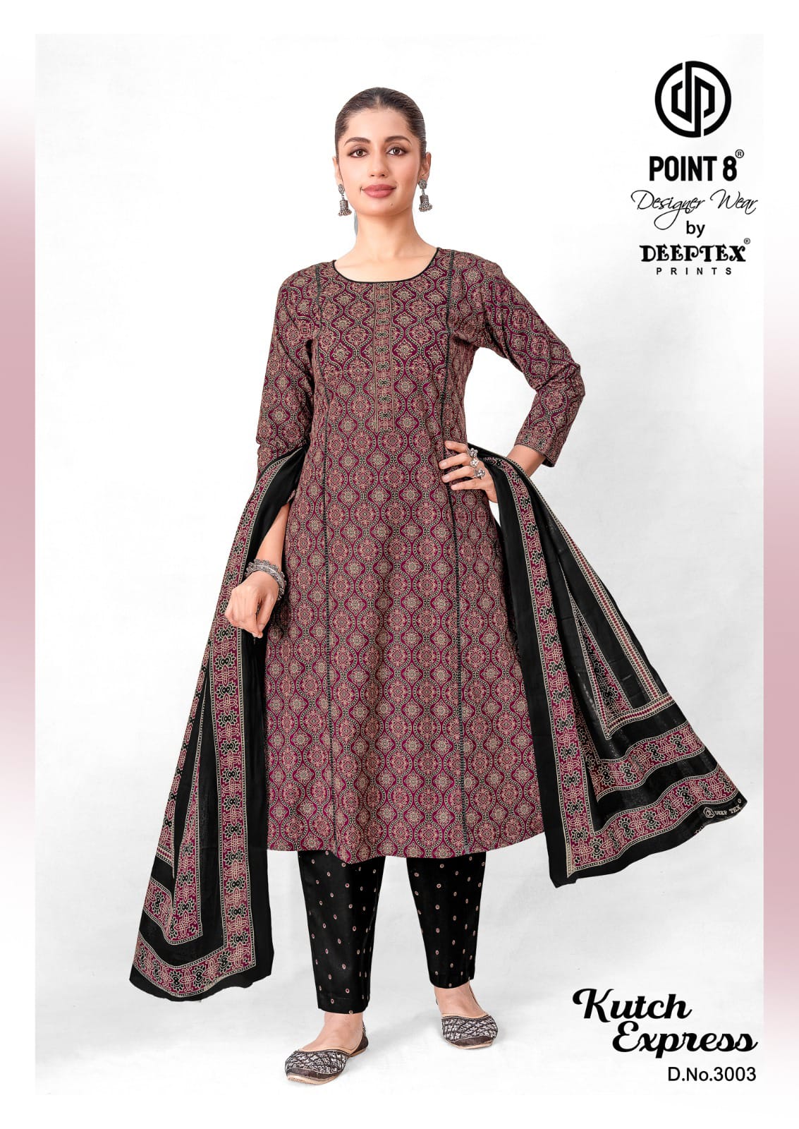 Kutch Express Vol 3 Point 8 Deeptex Prints Cotton Readymade Anarkali Suits Supplier