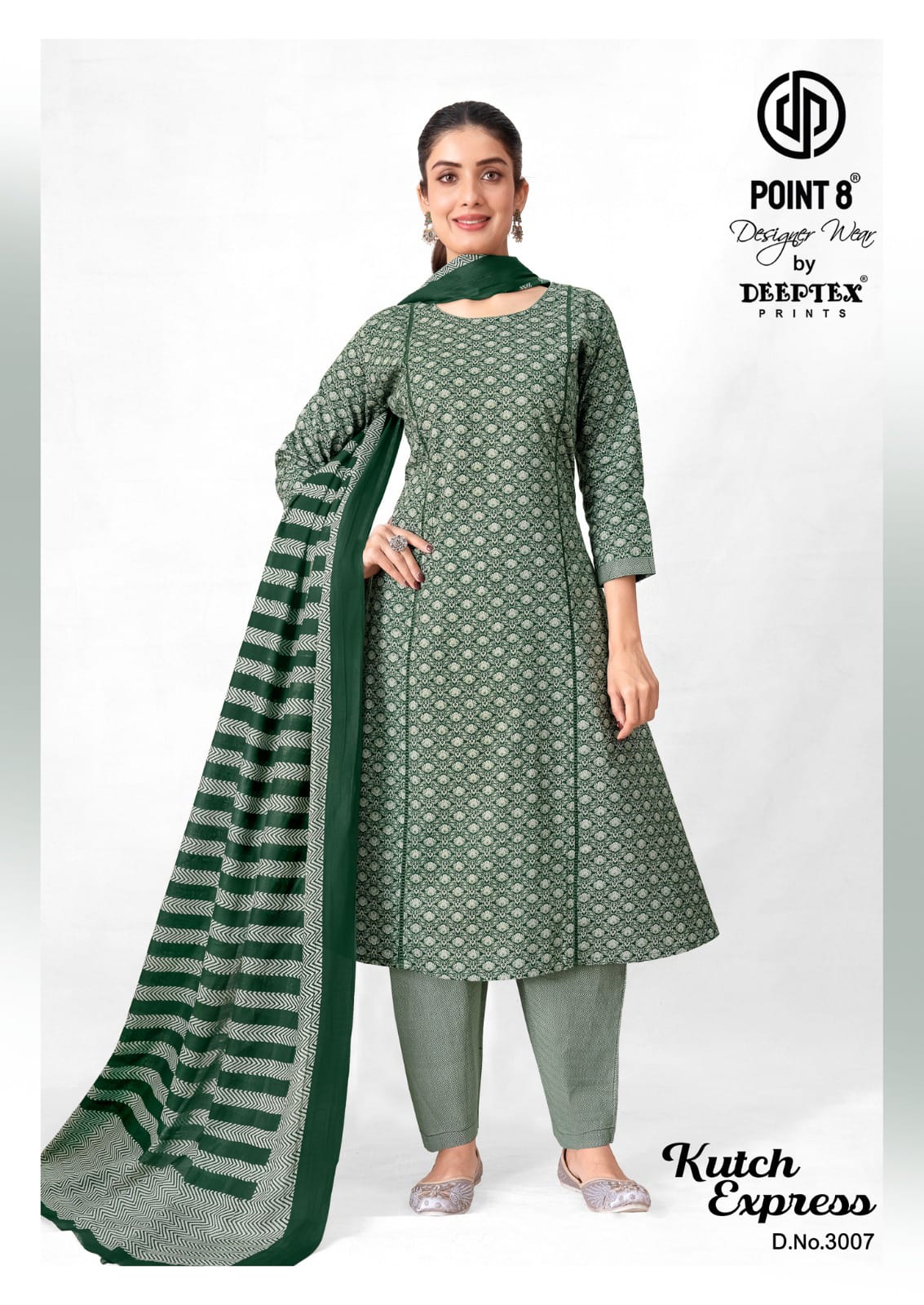 Kutch Express Vol 3 Point 8 Deeptex Prints Cotton Readymade Anarkali Suits Supplier