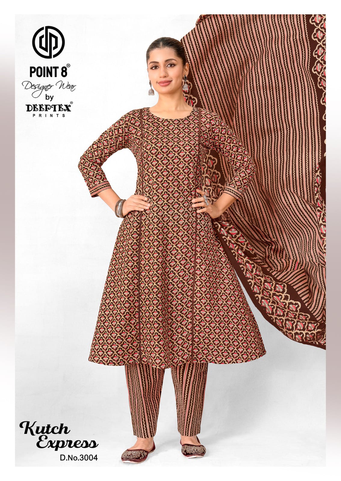 Kutch Express Vol 3 Point 8 Deeptex Prints Cotton Readymade Anarkali Suits Supplier