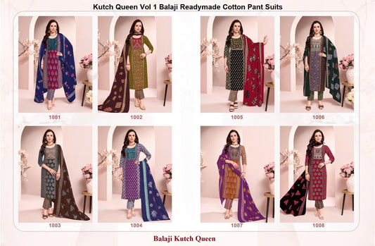 Kutch Queen Vol 1 Balaji Readymade Cotton Pant Suits Exporter
