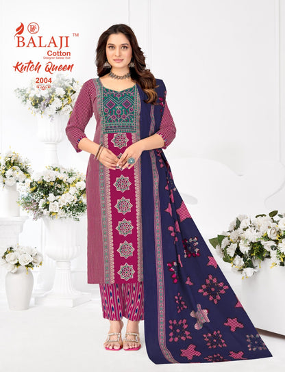 Kutch Queen Vol 2 Balaji Readymade Cotton Pant Suits Supplier Gujarat