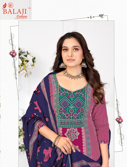 Kutch Queen Vol 2 Balaji Readymade Cotton Pant Suits Supplier Gujarat