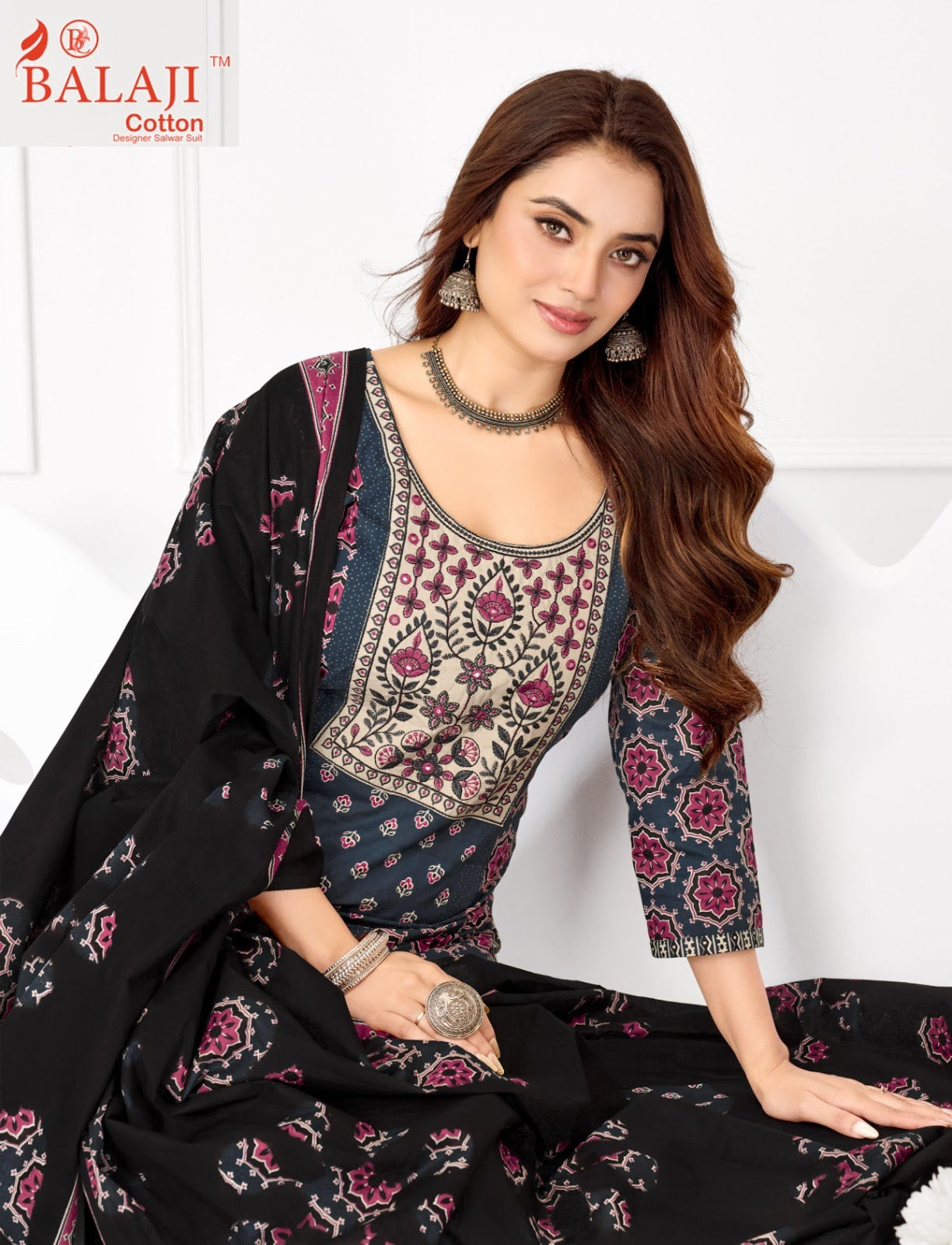 Kutch Queen Vol 2 Balaji Readymade Cotton Pant Suits Supplier Gujarat