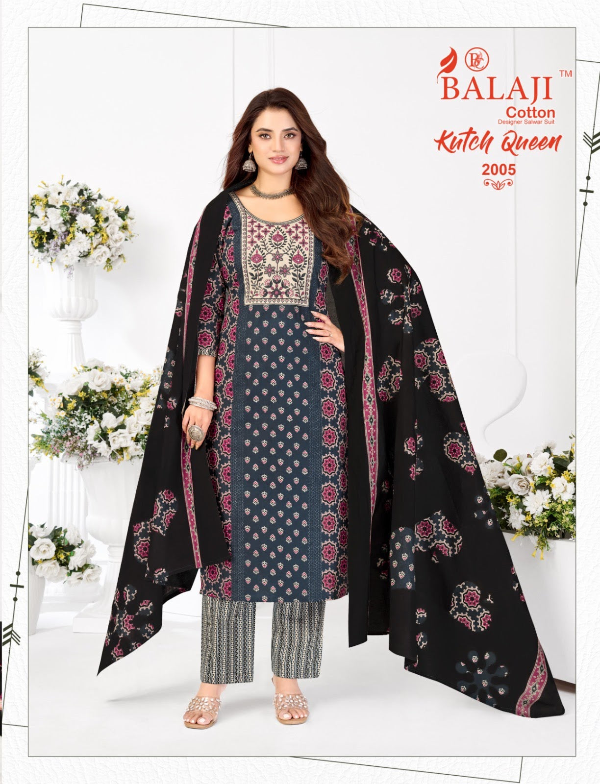 Kutch Queen Vol 2 Balaji Readymade Cotton Pant Suits Supplier Gujarat