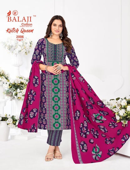 Kutch Queen Vol 2 Balaji Readymade Cotton Pant Suits Supplier Gujarat