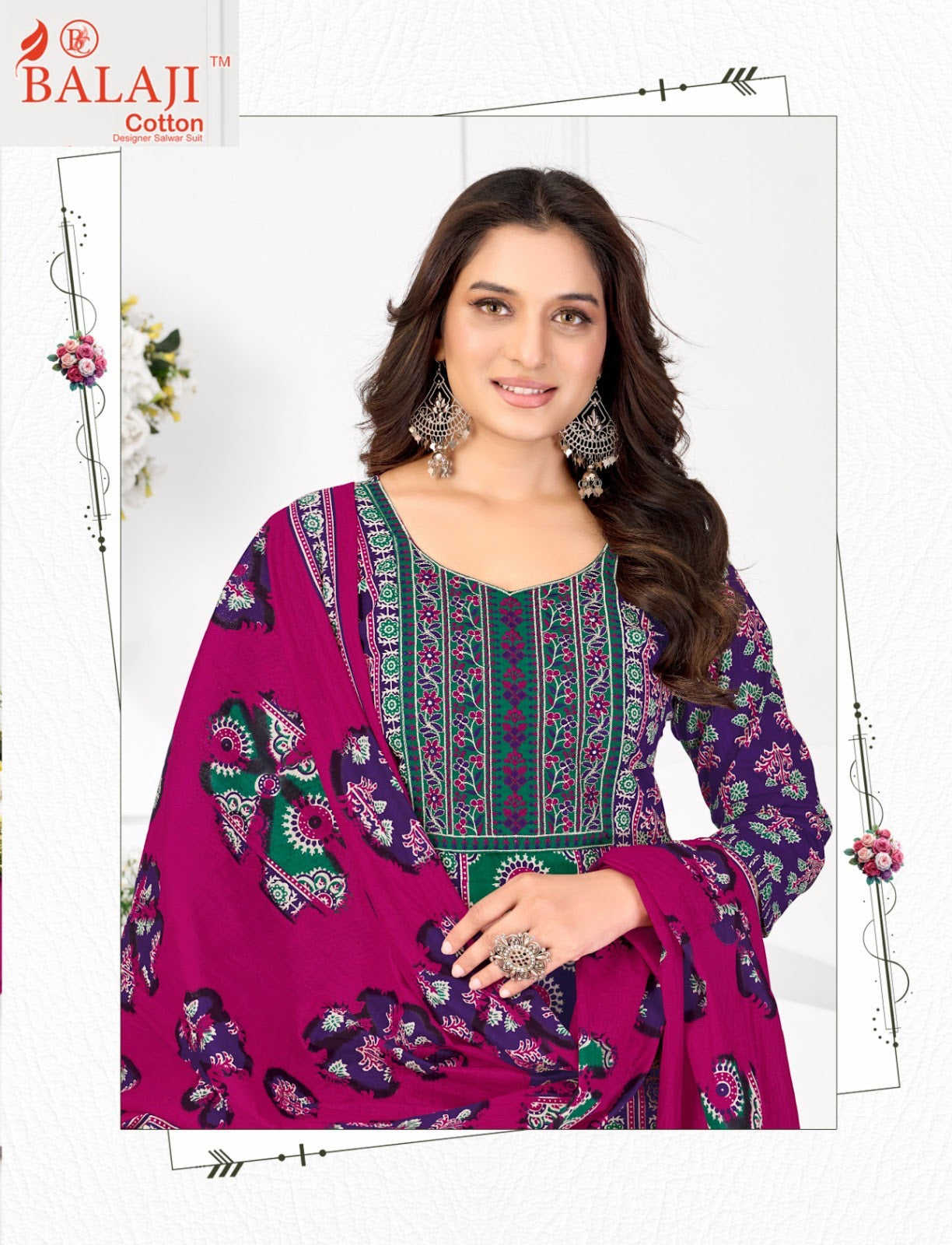 Kutch Queen Vol 2 Balaji Readymade Cotton Pant Suits Supplier Gujarat