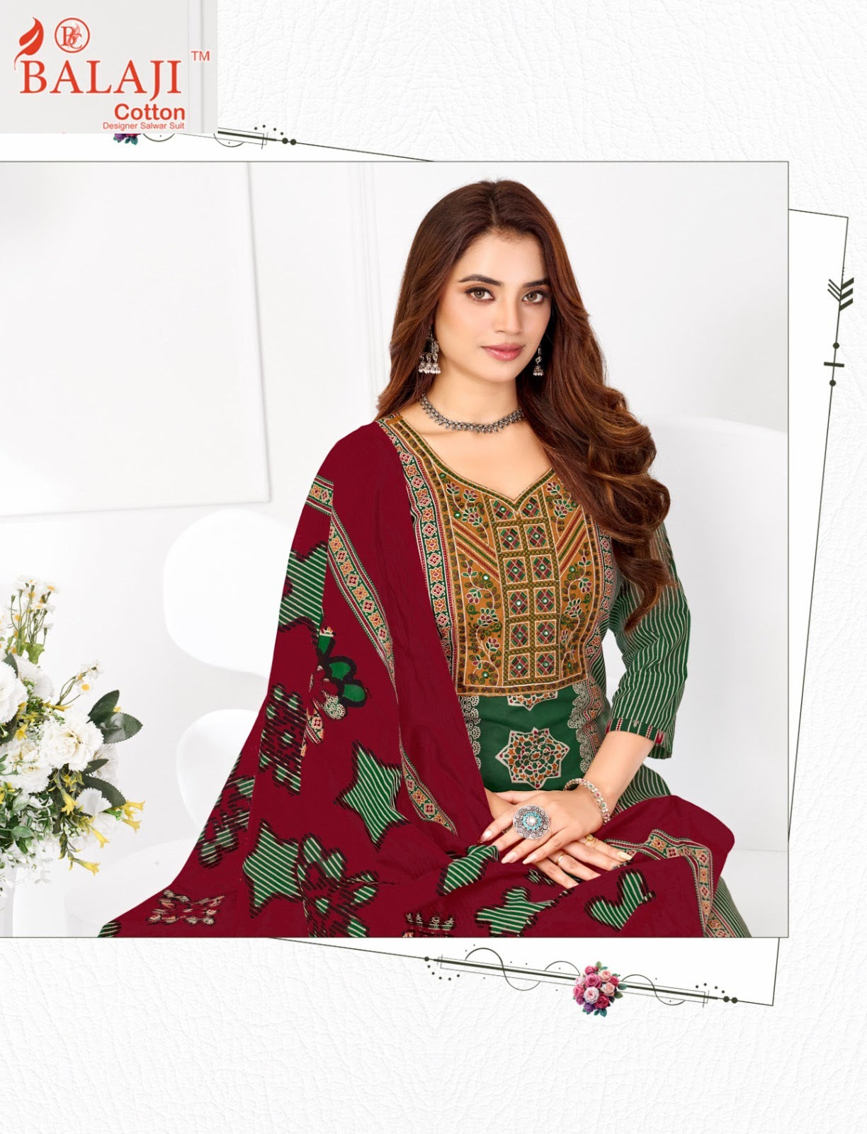 Kutch Queen Vol 2 Balaji Readymade Cotton Pant Suits Supplier Gujarat